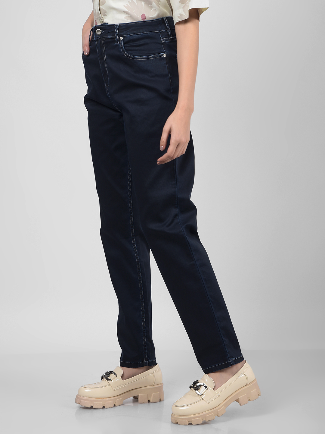 Numero Uno Women Solid Dark Blue Jeans